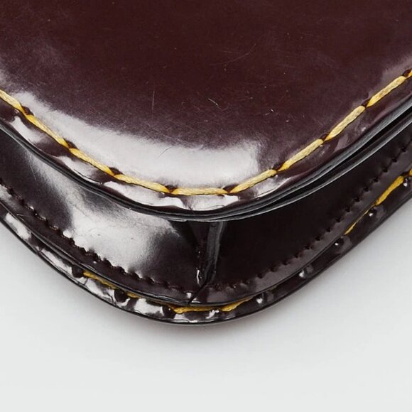 Celine Brown Patent Leather Medium Classic Box Flap Bag - Picture 12 of 12